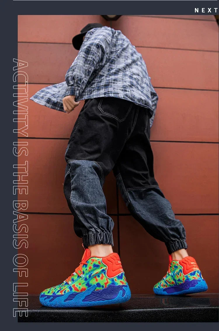 2025 Basketball Shoes for Men Cushioning Basketball Sneaker Women Kids High-top Outdoor Sport Sneakers Breathable Athletic Shoes