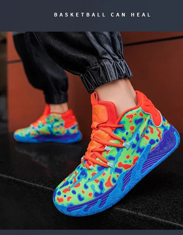 2025 Basketball Shoes for Men Cushioning Basketball Sneaker Women Kids High-top Outdoor Sport Sneakers Breathable Athletic Shoes