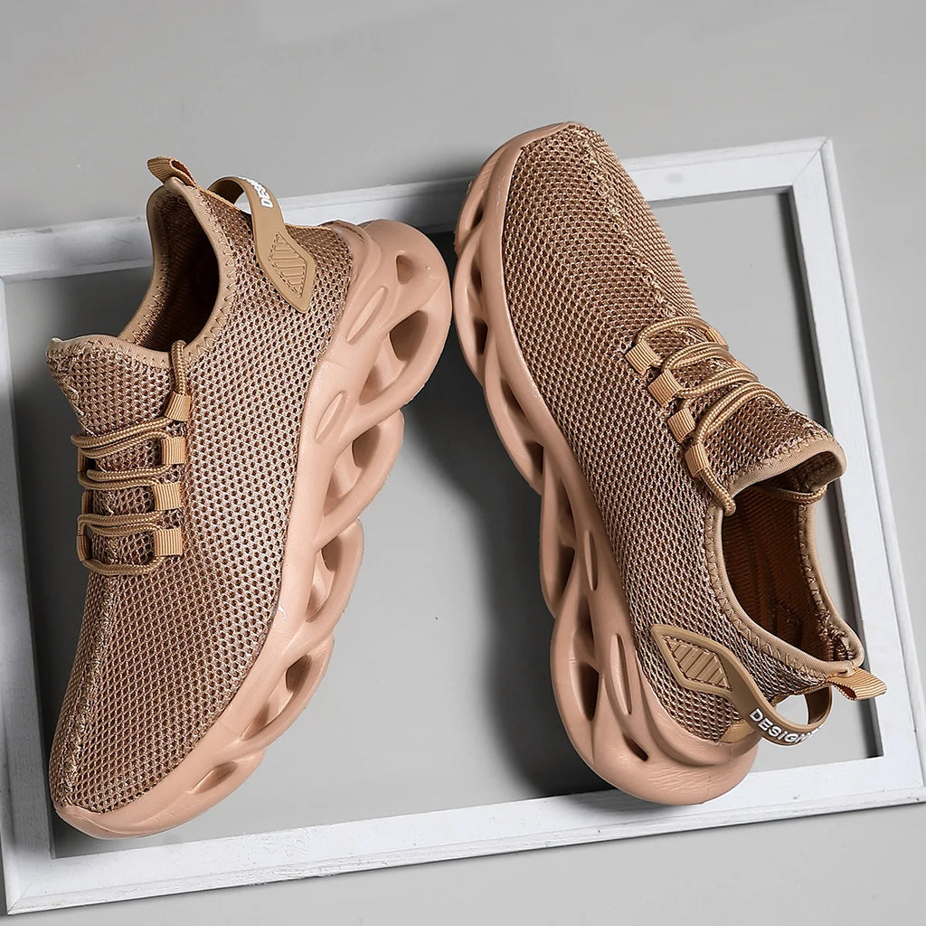 Men Casual Sport Shoes Breathable Lightweight Sneakers Outdoor Mesh Black Running Shoes Athletic Jogging Tenis Walking Shoes